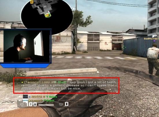 残疾主播游戏中受欺负 CSGO玩家举动令人动