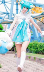 激萌白丝短裙小萝莉 初音未来绝美cos