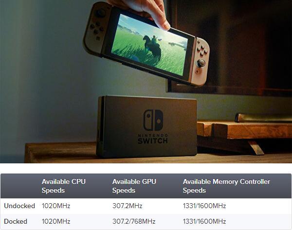 Switch主要性能曝光 两种模式可切换