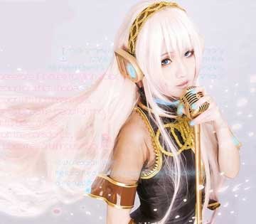 美女大胆露脐 电音御姐巡音唯美cosplay