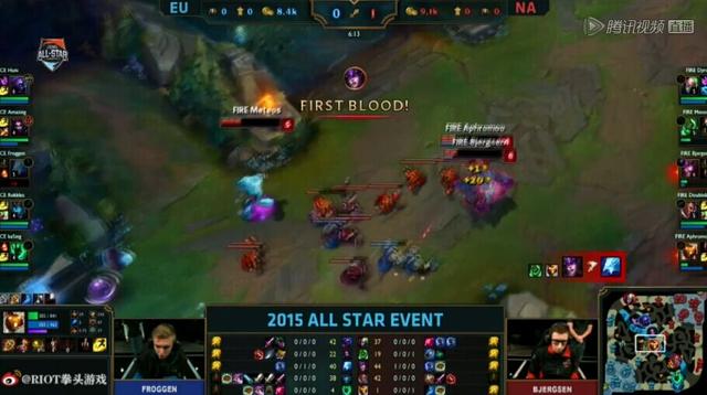LOL全明星赛:Huni大亮 欧洲完胜北美