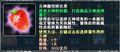 珍宝阁元神类道具介绍