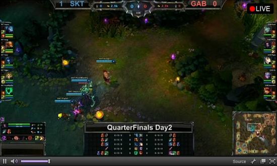 英雄联盟S3总决赛四强战GAB对阵SKT1第二场