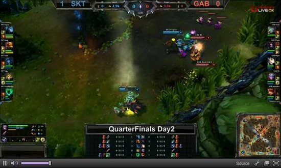 英雄联盟S3总决赛四强战GAB对阵SKT1第二场
