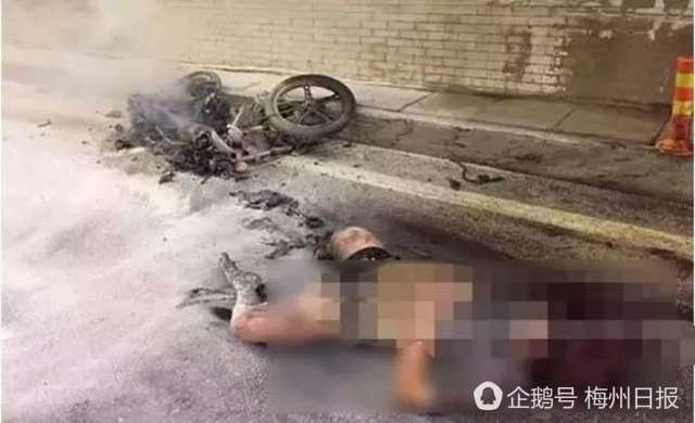 梅州一隧道內(nèi)摩托油箱爆炸 司機(jī)身亡