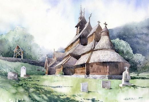 波兰水彩画家Grzegorz Wróbe作品 让你感受到天气的变化