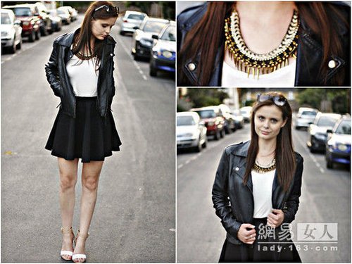 早秋街拍潮人扮靓利器 黑色皮衣魅力不打烊