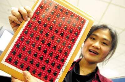 图为“庚申猴”票整版80枚 图为“庚申猴”票整版80枚