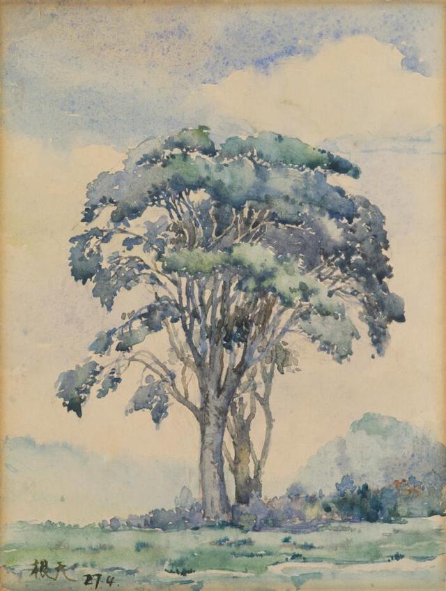 胡根天《风景 水彩 25×19cm 1927年