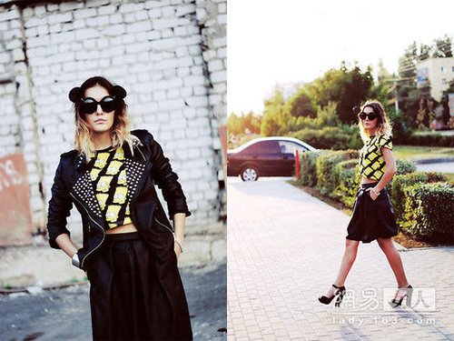 早秋街拍潮人扮靓利器 黑色皮衣魅力不打烊