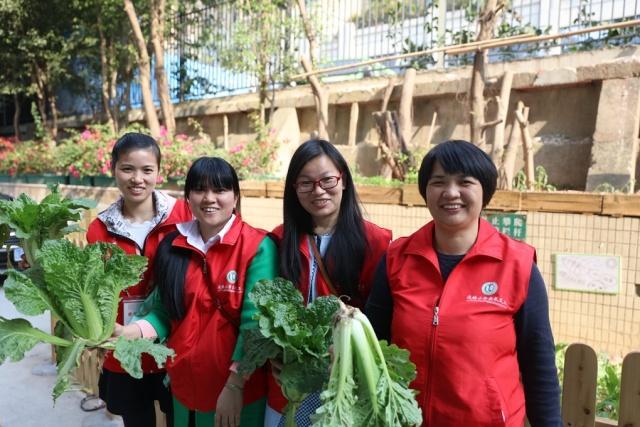 流塘小学举办百草园蔬菜集市
