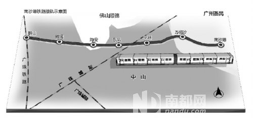 南沙港铁路横跨广佛中江 环评公示拟4年建成