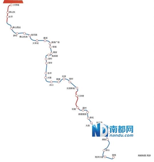 地铁3号线顺德想援三水想要