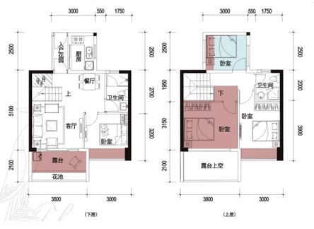 房产频道 深莞惠 正文  90m的四房两厅两卫,阔景复式结构,上下分区