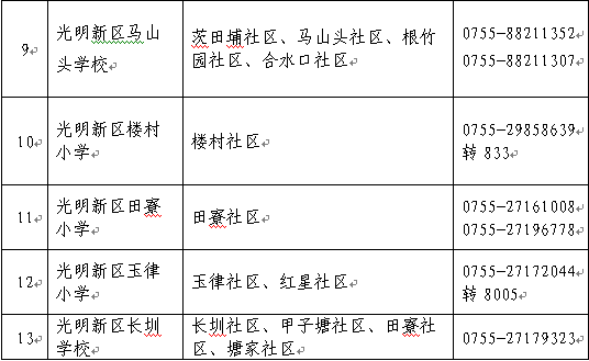 光明新区2018年秋季义务教育学校报名指引出