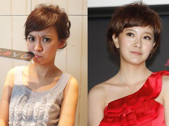 陈意涵PK郭采洁短发造型谁更俏_大粤网_腾讯网
