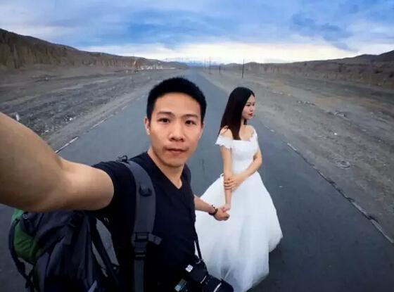 广州90后夫妻带着婚纱去旅行_大粤网_腾讯网