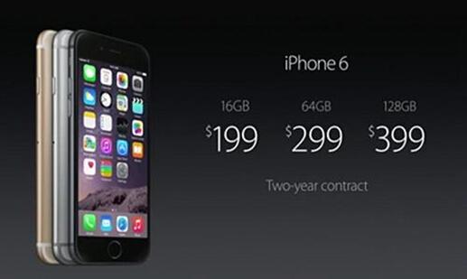 同步推:iPhone6各容量版本的定价艺术