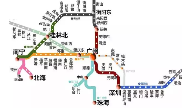 广东省高铁线路图【相关词_ 广东高铁线路图2016】图片
