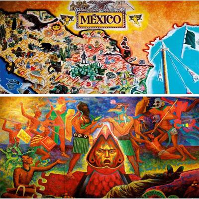 天然超现实主义的墨西哥城壁画: 活下去的印记