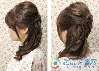 三款卷发扎发diy+甜美约会情人节