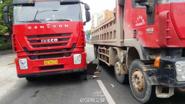 深圳电动车与大货车碰撞 两名乘客当场死亡