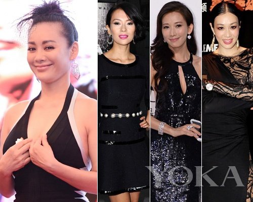 性感黑裙拼优雅 不敌宁静胸前一露