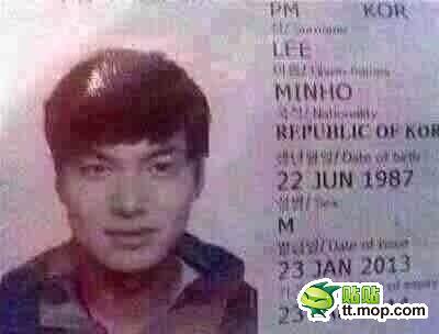 韩星李敏镐证件照:说他没整容猪都不信!