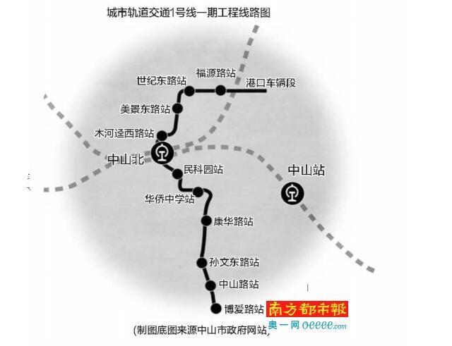 中山城轨1号线拟明年动工!广州地铁或将延伸至