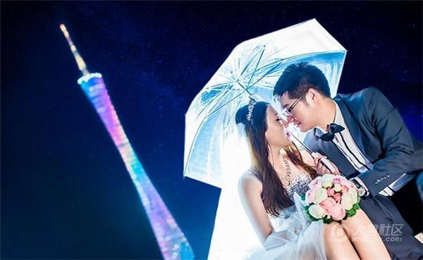 在广州,灯火阑珊处如何拍唯美夜景婚纱照?