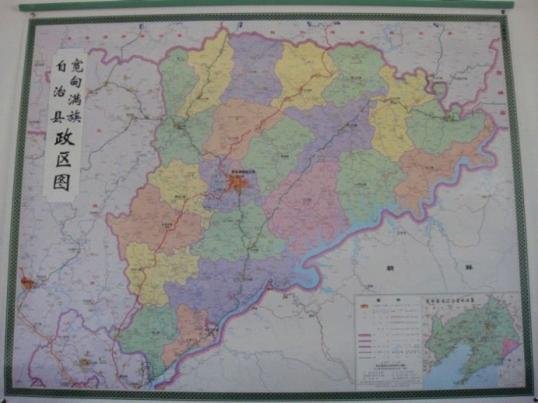 虎山镇所在的宽甸满族自治县地图