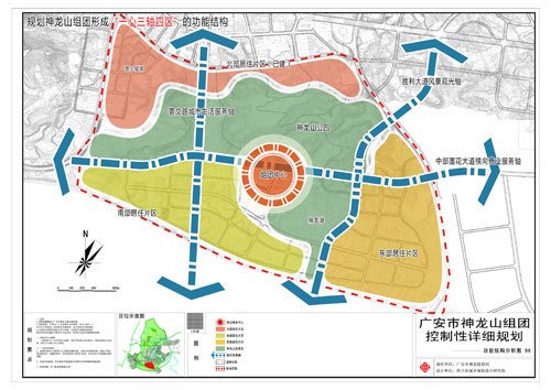 《广安市神龙山组团控制性详细规划》规划内容摘要图片