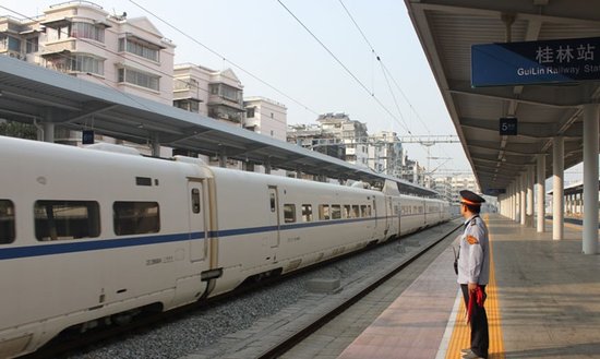 桂林火车站4座动车停靠站改造完毕 28日正式投