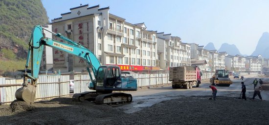 阳朔投资超2000万元改扩建县城道路_频道-桂