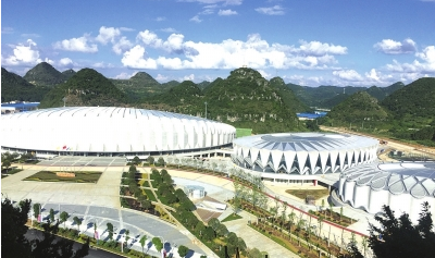 安顺奥体中心一场两馆本月完工
