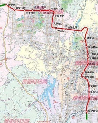 贵阳轻轨1号线首标段完工 观山湖云潭路恢复路面通行