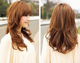 最新款入秋日式中长发型