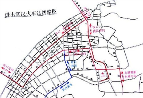 7条公交线明日通武汉站 5条应急通道保障安全