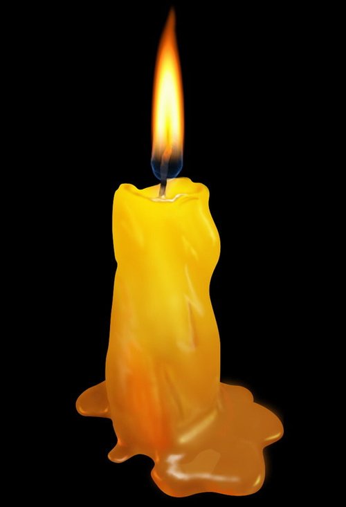 Photoshop鼠绘一支逼真的燃烧蜡烛