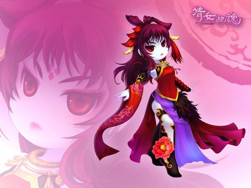 可爱Q版卡通造型 倩女幽魂OL精美壁纸_湖北3