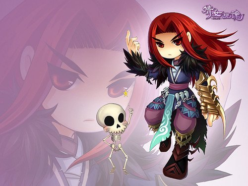 可爱Q版卡通造型 倩女幽魂OL精美壁纸_湖北3