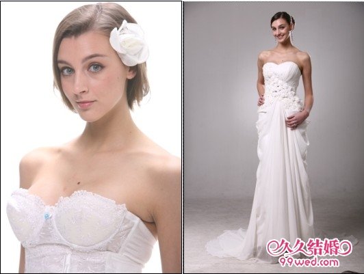 胸部下垂怎么穿婚纱_胸小怎么穿婚纱(3)