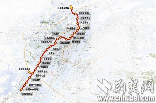 武汉地铁3号线拟于31日全线开工 线路图抢先看_大楚网_腾讯网