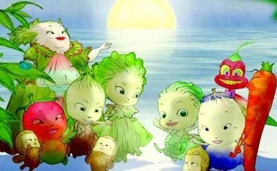 中国蔬菜宝宝被卡通,身份大不同
