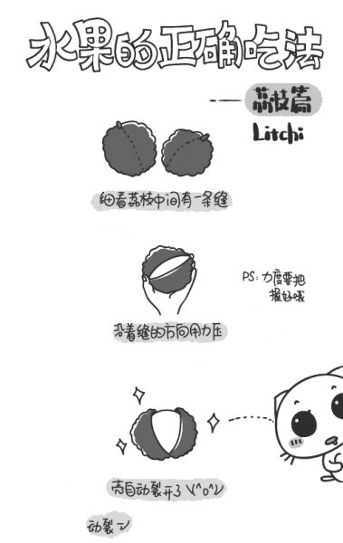 萌漫画图解水果吃法 吃货教学简单易懂