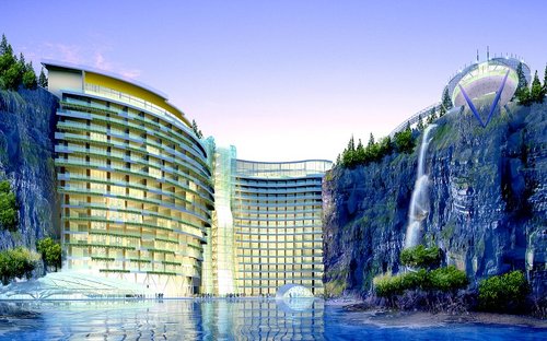 世茂佘山建世界唯一深坑五星级酒店 旅居模式或引领旅游地产行业创新