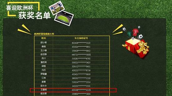 迎欧洲杯惠享好礼 恭喜武汉首位中奖客户_大楚网_腾讯网