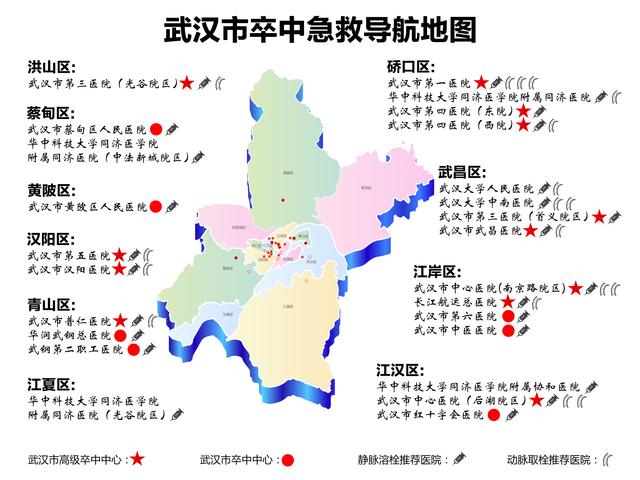 赶紧收藏!武汉今日发布脑卒中急救导航地图