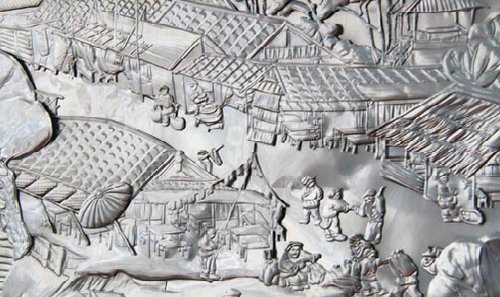 最长的易拉罐画 -清明上河图