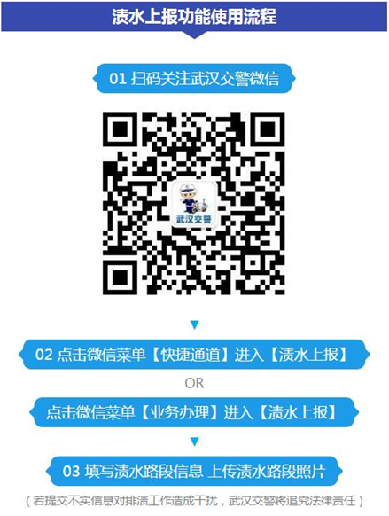 微信渍水上报功能登陆武汉交警 市民可随时上传